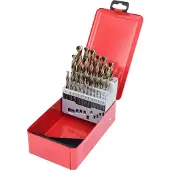 Ks Tools HSS-G Co 5 Spiralbohrer-Satz, Stahlblechkassette, 25-tlg, 1-13mm