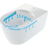 Duravit Wand-WC ME by Starck Compact 480 mm Tiefspüler, rimless, Durafix, weiss