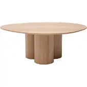 Miliboo - Design-Couchtisch aus hellem Holz B100 cm HOLLEN