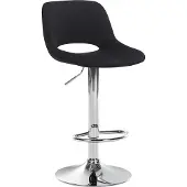 CLP Barhocker Camden Samt drehbar und höhenverstellbar schwarz Material Gestell Metall in Chromoptik