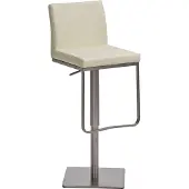 TPFLiving Barhocker Panamera Gestell Edelstahl Kunstleder Creme