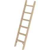 Proregal Stufen-Anlegeleiter Holz ohne Traverse 6 Stufen