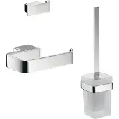 Emco loft WC-Set, Toilettenpapierhalter ohne Deckel, chrom, 059800102
