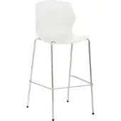 Mayer Barstuhl Sitzmöbel 1160 52 x 57 x 110 cm Stahl,Kunststoff weiß