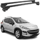 Omac Dachträger für Peugeot 207 SW 2007-2013 Gepäckträger Grundträger Alu Schwarz 2x