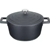 Masterclass MasterClass, leichte Auflaufform mit Deckel, Topf aus Aluminiumguss, perfekt für Eintöpfe und langsam garende Fleischsorten, schwarze Pfanne, 2,5 Liter/20 cm