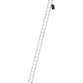 Proregal Sprossen-Anlegeleiter Germany | 22 Sprossen | Arbeitshöhe 6,90m | 350mm breit ohne Traverse | Traglast 150kg | Alu