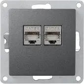 McPower Netzwerk-Dose Flair CAT6A UP anthrazit vollgeschirmt