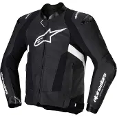 Alpinestars Missile V3 Motorrad Lederjacke, schwarz/weiß, 60