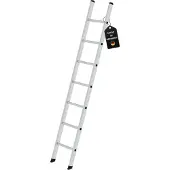Proregal Sprossen-Anlegeleiter Germany | 7 Sprossen | Arbeitshöhe 3,30m | 350mm breit ohne Traverse | Traglast 150kg | Alu
