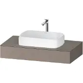 Duravit Konsole Qatego 100x55x17cm, Basalt matt, 1 Ausschnitt