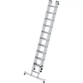 Proregal Stufen-Schiebeleiter 2-teilig mit nivello-Traverse 1x11 + 1x10 Stufen