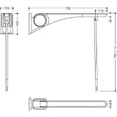 Hewi 802.50.43860 GU SK-Griff Basic,750, m.Bodenstütze
