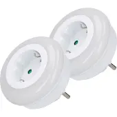 Grundig LED-Nachtlicht, 2 Stück, 3 LEDs, Sensor/Steckdose