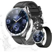 Valdus Herren Smartwatch – IP67 Wasserdicht, Telefonfunktion, Fitness-Tracker mit Herzfrequenz-, SpO₂- & Temperaturmessung – Schwarz