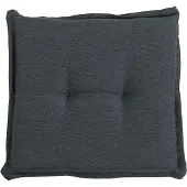 GO-DE Textilgesellschaft Hockerauflage - Dunkelgrau - 50 x 50 cm - mit Stehsaum