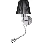 Licht-Erlebnisse Wandlampe mit Schwanenhals Schalter E14 + LED Leselampe Bett Wandleuchte Schlafzimmer