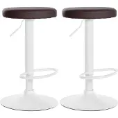 CLP 2er Set Barhocker Ponte Kunstleder höhenverstellbar und drehbar braun Material Gestell Metall matt weiss