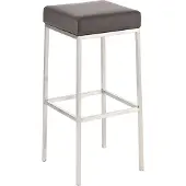 CLP Barhocker Montreal E80 braun Kunstleder gepolstert mit Fußablage Sitzhöhe 80 cm