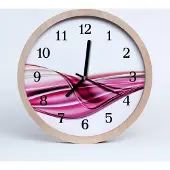 Tulup Holzuhr 20fi cm wanduhr - Kunst abstrakte Linien