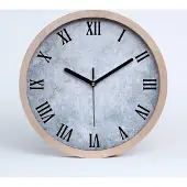 Tulup Holzuhr 25fi cm wanduhr - schwarze Spitzen - Konkreter Hintergrund