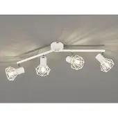 Meine Wunschleuchte 4 flammiger schwenkbarer LED Deckenstrahler Weiß - Deckenleuchte Flur Wohnzimmer