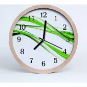 Tulup Holzuhr 30fi cm wanduhr - Kunst abstrakte Linien