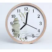 Tulup Holzuhr 30fi cm wanduhr - Steine Natur