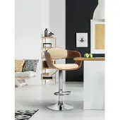 CLP Barhocker Kingston C walnuss/creme