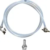 BieTal Bier Schlauch Leitung 100cm Edelstahl Tülle 7 mm Bierschlauch Zapfanlage
