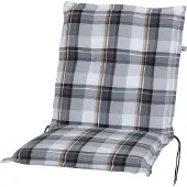Kettler Auflage Niederlehner Milano 2401 grau-braun-weiß kariert 103x50x6 cm KETTtex