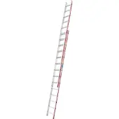 Hymer Schiebeleiter, zweiteilig, 2x14 Sprossen, Länge 4,02 / 7,10 m, Reichhöhe 7,90 m, Gewicht 16,5 kg