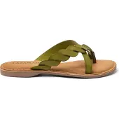 Lazamani Avi Damen Leder-Zehentrenner Green Größe 42