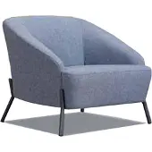 AEA Grauer Textilsessel r Wohnzimmer Relaxsessel Edler Loungesessel