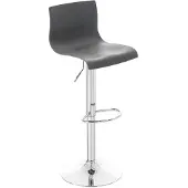 CLP Barhocker Hover Kunststoff mit Metall-Gestell | Farbe grau Material Gestell Metall in Chromoptik