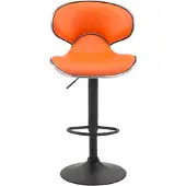 CLP 2er Set Barhocker Las Vegas V2 Kunstleder schwarz orange