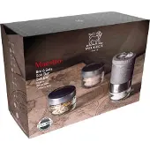 Peugeot Geschenkset MAESTRO 11cm Salzbar Salzmühle Zirkonia-Mahlwerk Glas