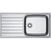 Franke Spüle SPARK SKL 611-100 Edelstahl LEINEN mit Drehexcenterventil / Edelstahlspüle / Auflagespüle / Spüle