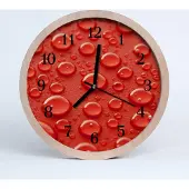 Tulup Holzuhr 20fi cm wanduhr - Wassertropfen Natur