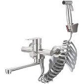 OEM Waschbeckenarmatur, Wandmontage, 360° Drehung, Nickel