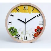 Tulup Holzuhr 25fi cm wanduhr - schwarze Spitzen - włoskalaga