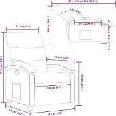 vidaXL Relaxsessel, cremefarbener Stoff