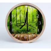 Tulup Holzuhr 30fi cm wanduhr - Round loft Wald