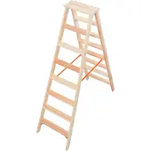 Krause Stehleiter beidseitig Stabilo natur 2x 8 Stufen, H: 190,0 cm