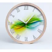 Tulup Holzuhr 25fi cm wanduhr - weiße Spitzen - abstrakcjaale