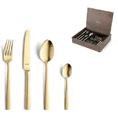 Amefa Ventura Gold 1924 Besteckset 24-teilig im Holzbesteckkasten