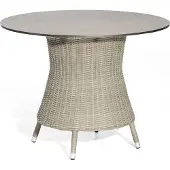 SonnenPartner Gartentisch Base rund Ø 134 cm Polyrattan stone-grey Tischsystem