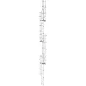 MUNK Günzburger Steigtechnik MUNK ortsfeste Steigleitern Aluminium 18,76m SH PG2