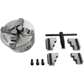 Paulimot Vierbackenfutter für Drehbank, 160 mm, zentral verstellbare Backen