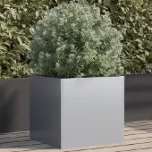 vidaXL Pflanzkübel Silbern 49x47x46 cm Verzinkter Stahl 841569